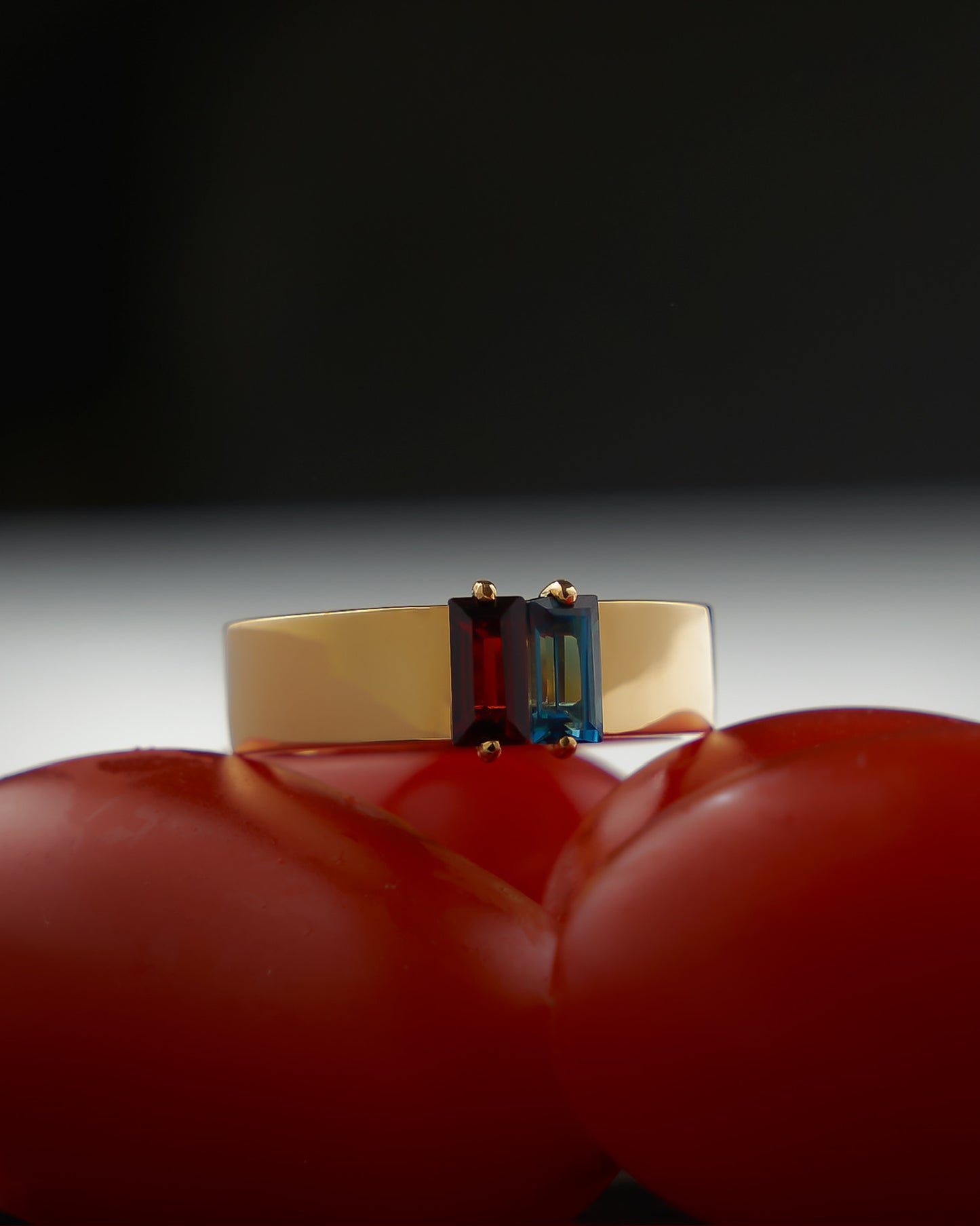 B Twin Ring Gold