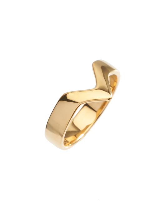 Stack ring V 4mm/ gold