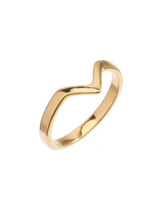 Stack ring V 2mm/ gold