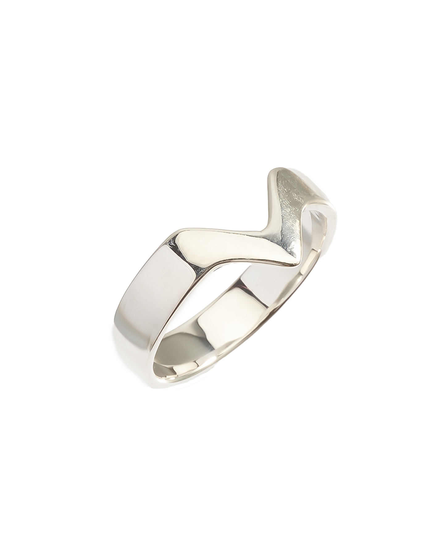 Stack ring V 4mm/ silver