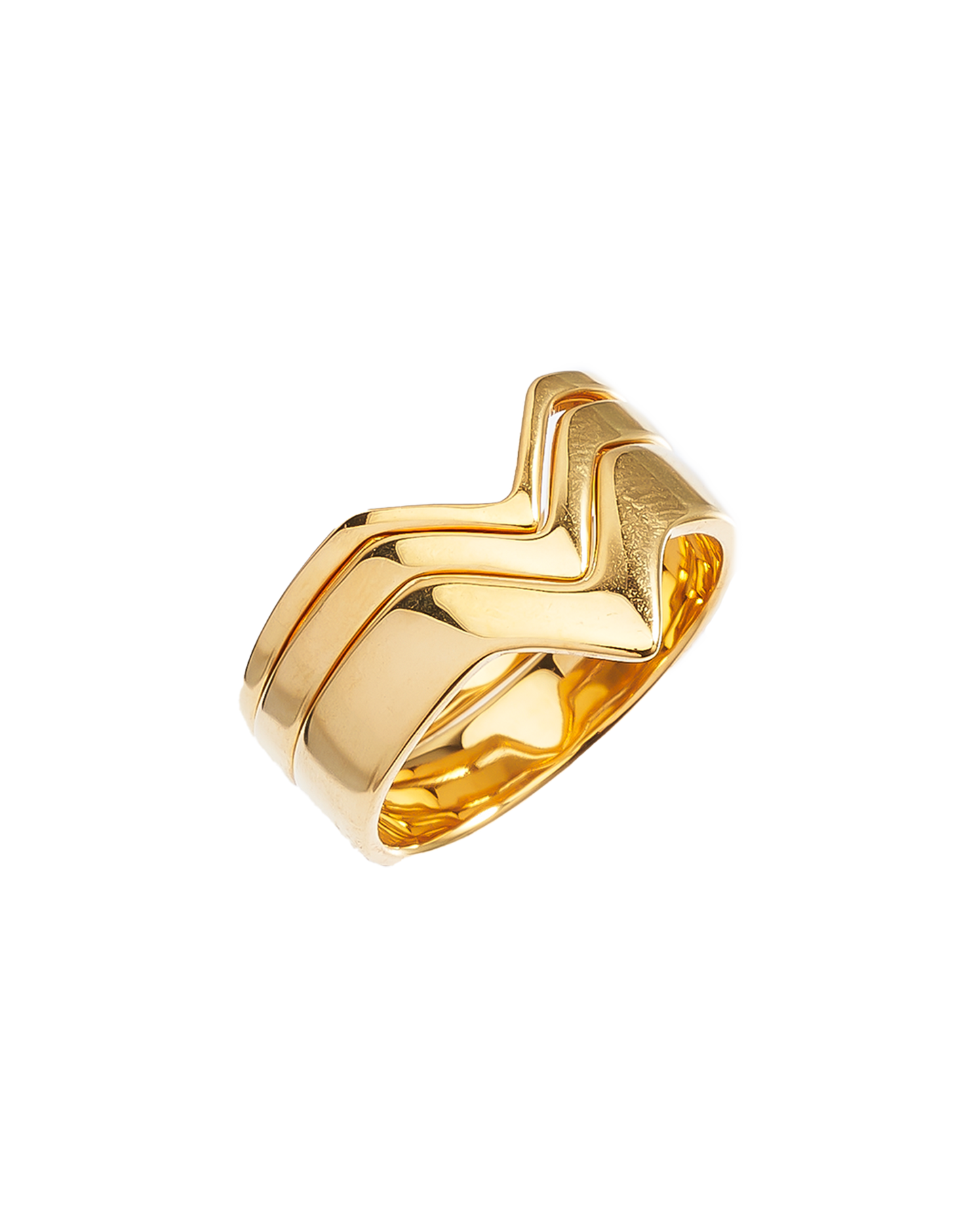 Stack ring V 2mm/ gold