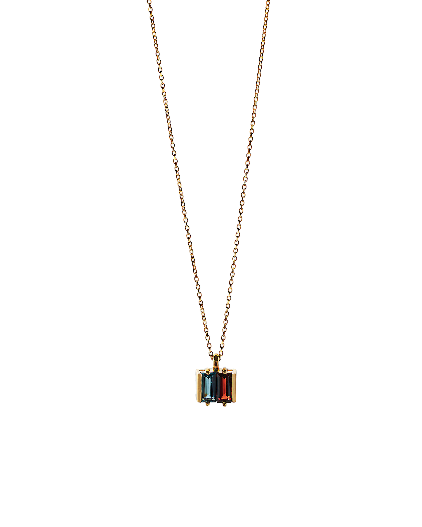B Twin Necklace Gold