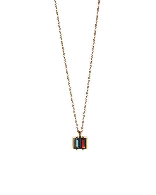 B Twin Necklace Gold