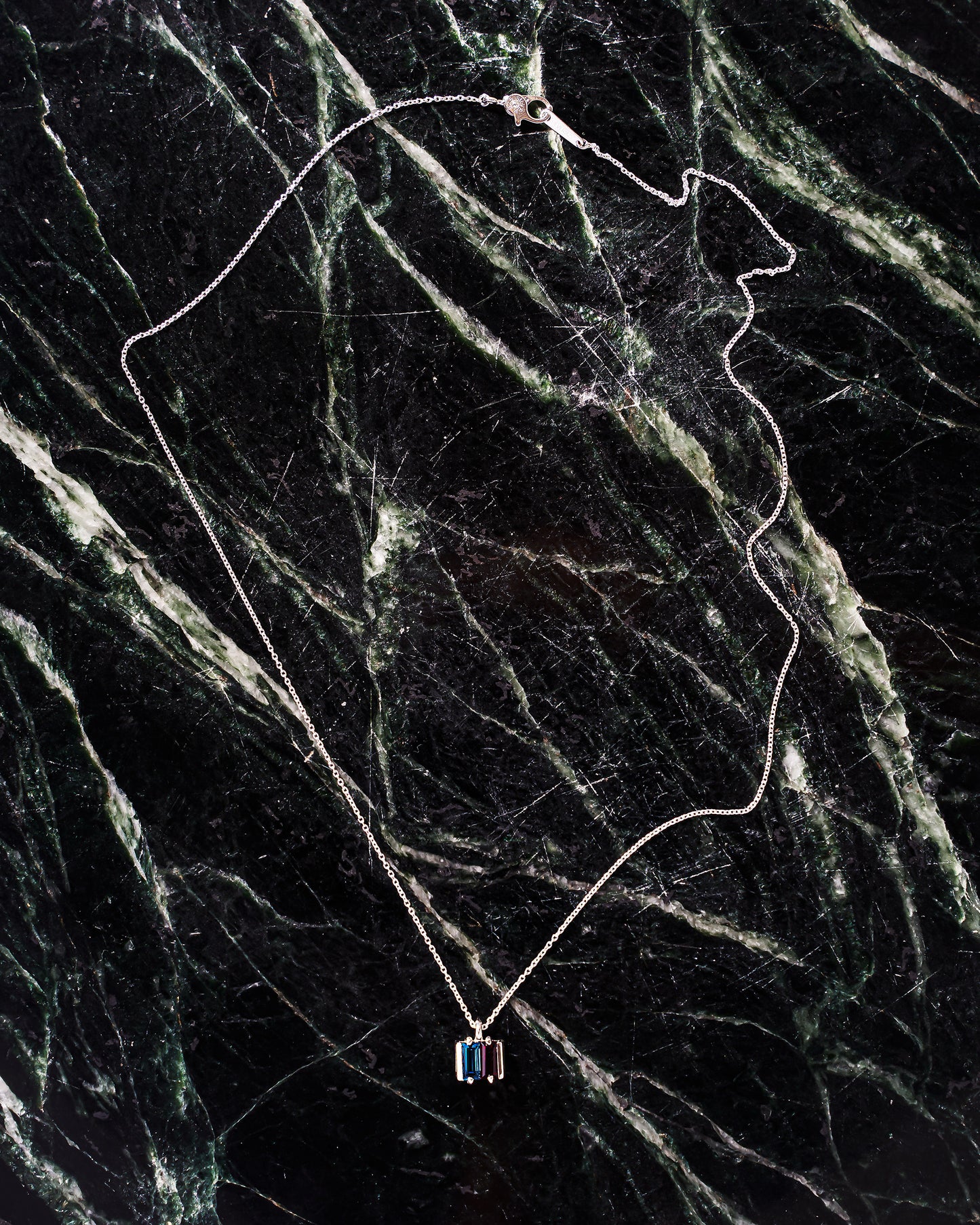 B Twin Necklace Silver