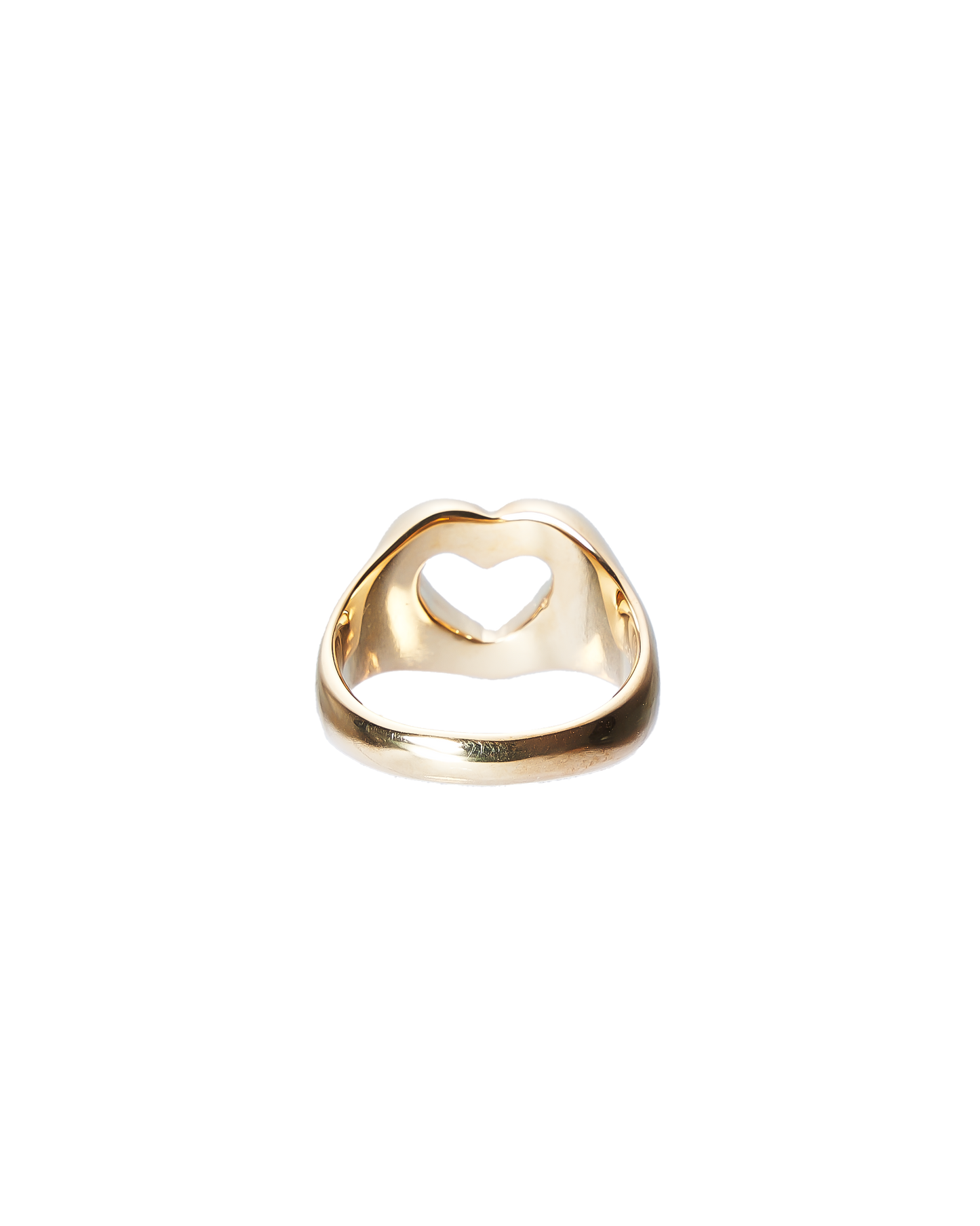 Heart hole ring/ gold