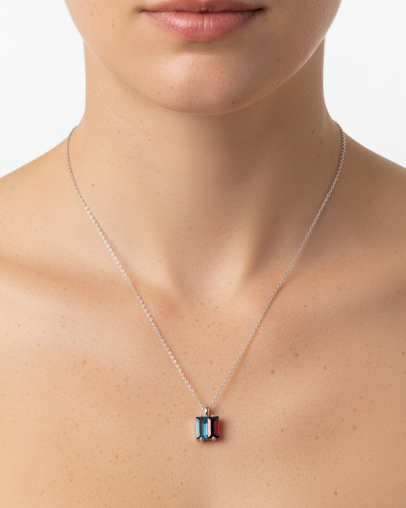 B Twin Necklace Silver