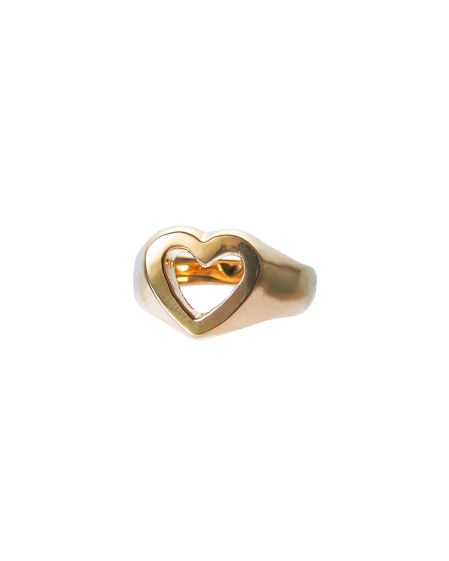 Heart hole ring/ gold