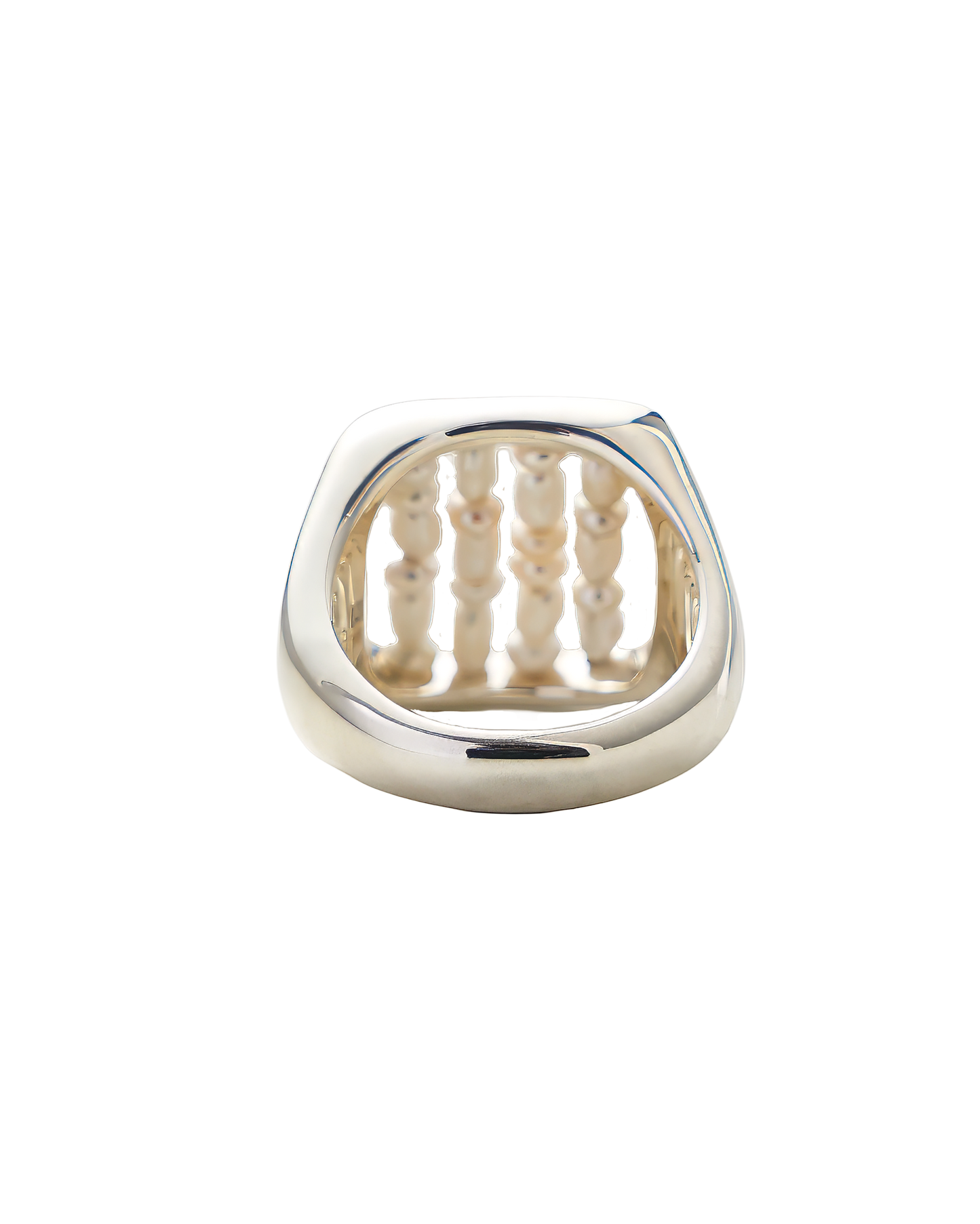 Pearl Signet Ring Silver