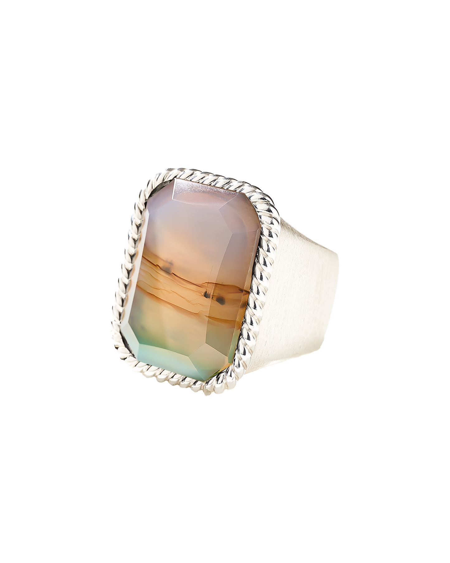 Sovereign Rope Ring Silver